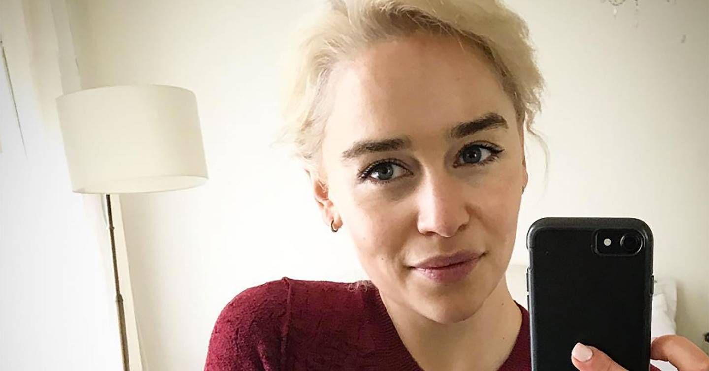 Emilia Clarke shares platinum blonde selfie | Glamour UK