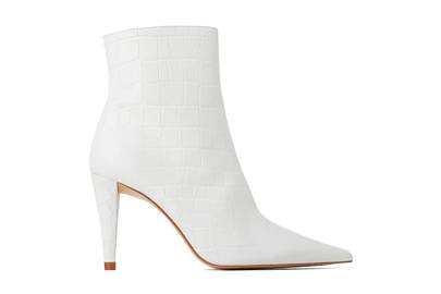 white summer ankle boots