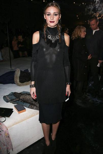 olivia palermo black dress