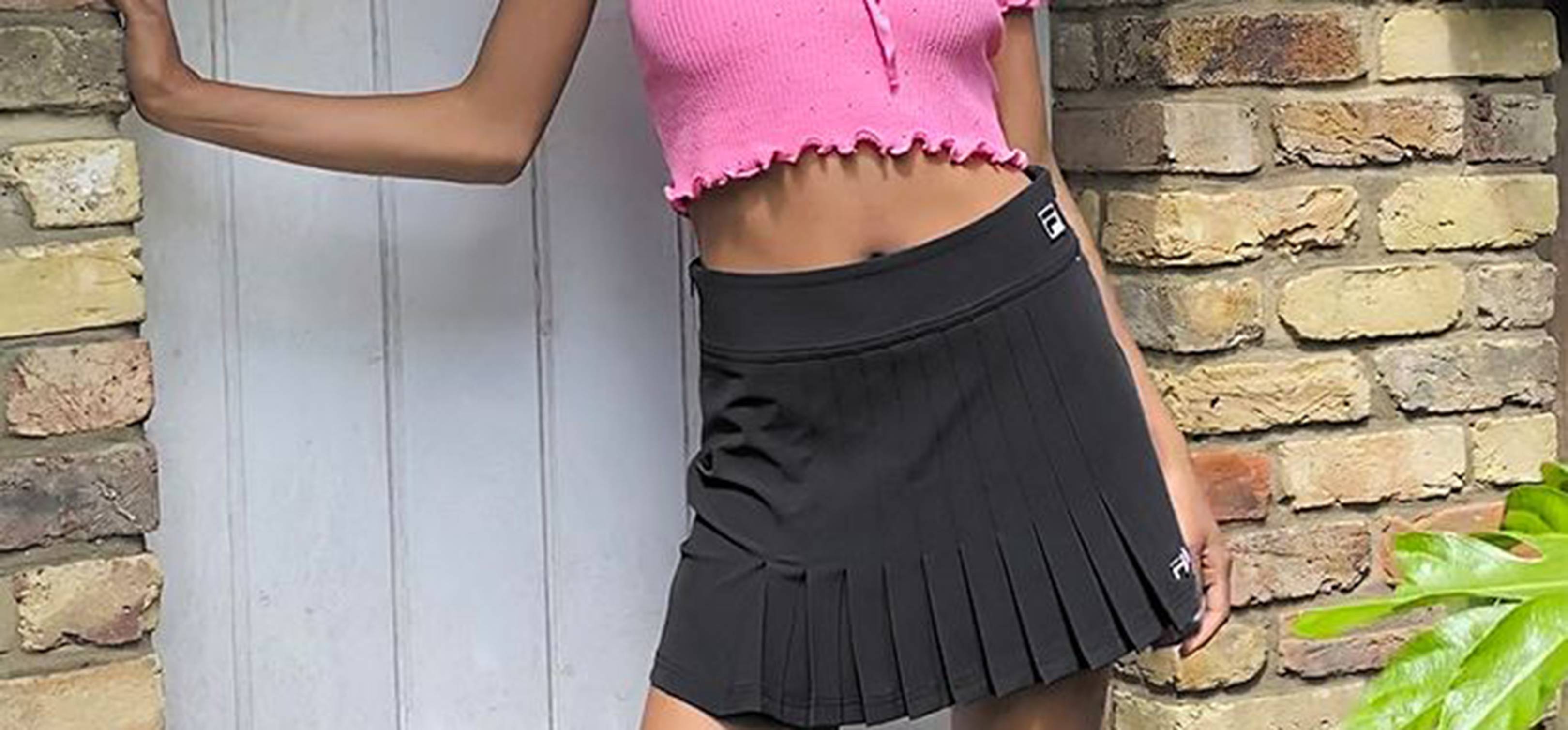 tennis skirt and crop top