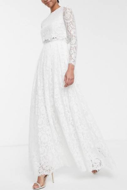 asos wedding dress long sleeve