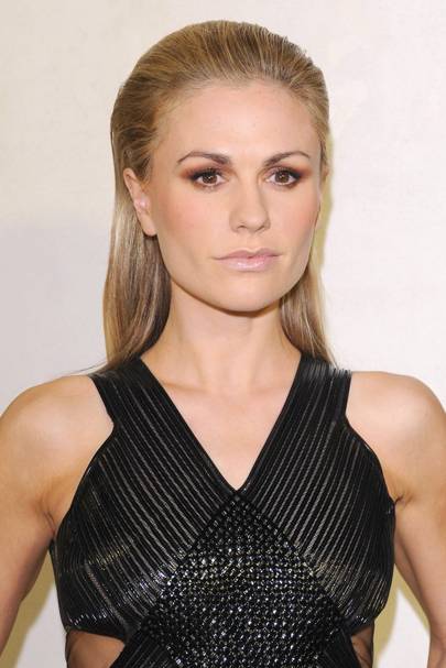 Celebrities With Wet Look Hair S Back Styles Glamour Uk Thought You Couldn T Pull Off The Wet Look Hair Trend Just Make Like Anna Paquin And Slick Straight Back From Your Face Spraying Into Place With A