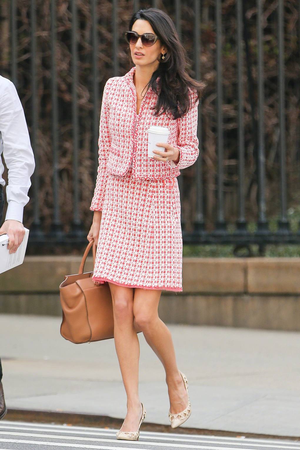 Amal Clooney teaches at Columbia Law School in a Skirt Suit Glamour UK