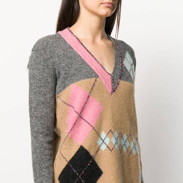Mory Argyle Knit Top