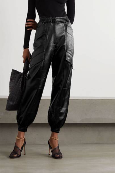 leather trousers joggers
