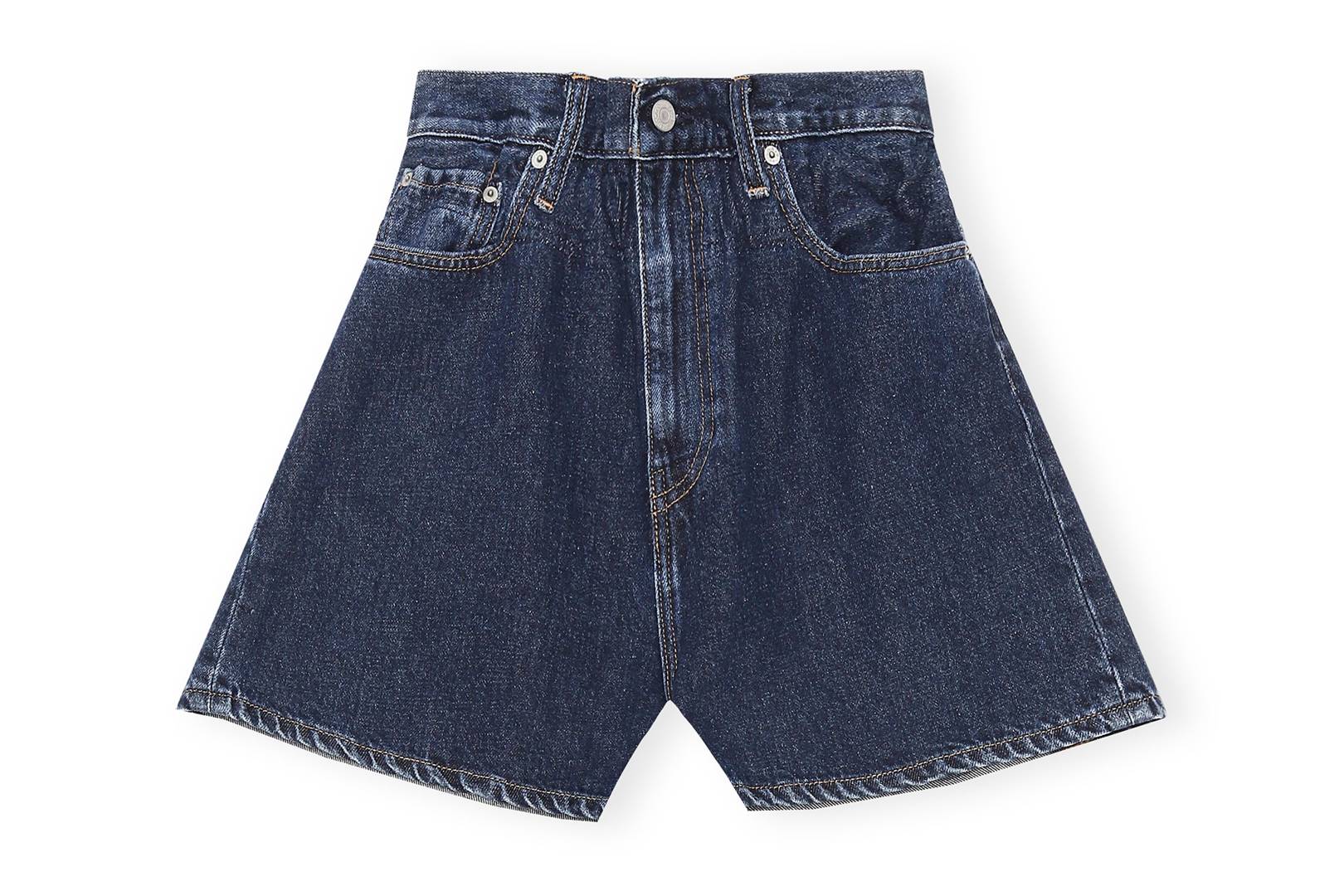 Ganni X Levi's Dark Indigo Denim Shorts, £205