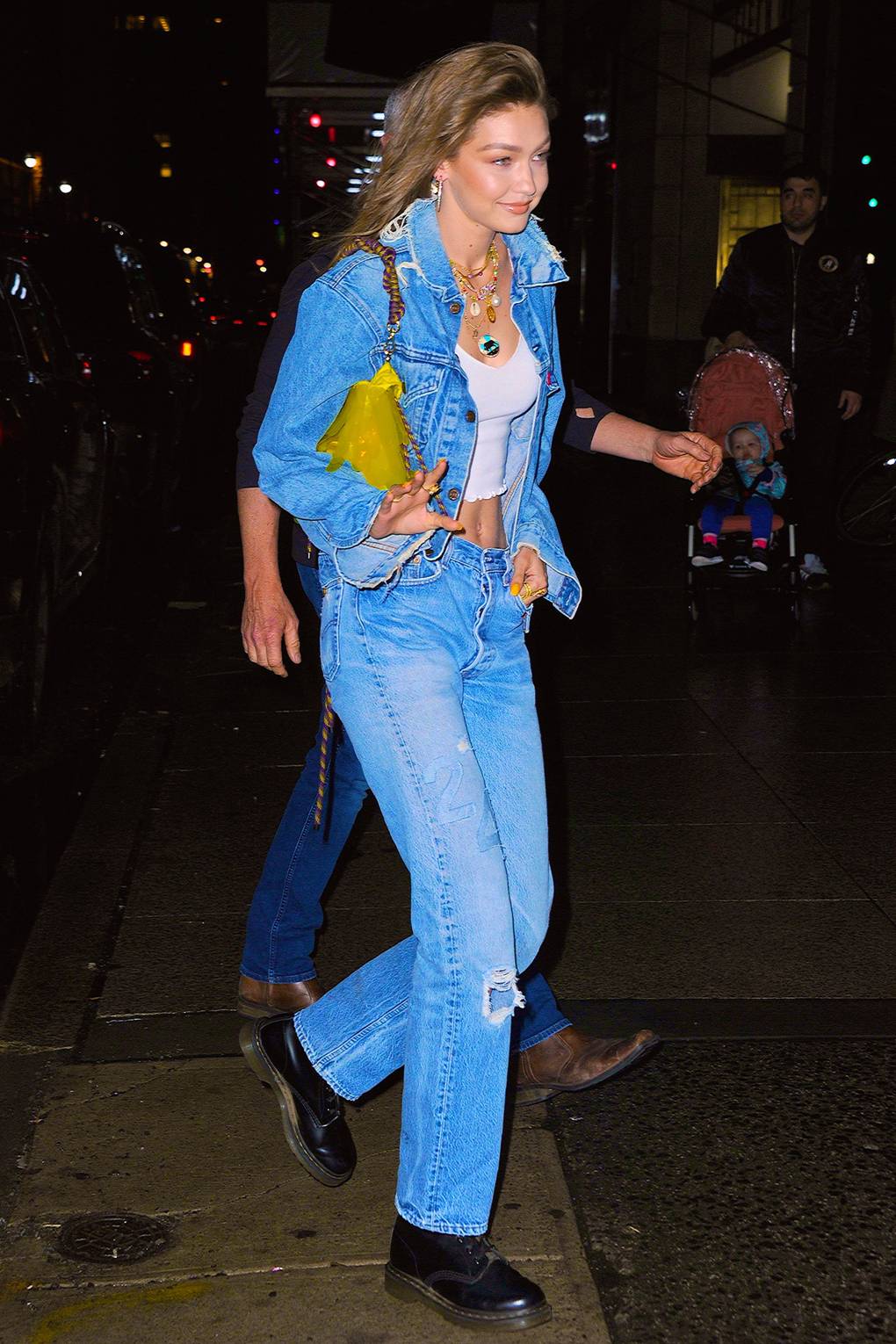 double denim trend