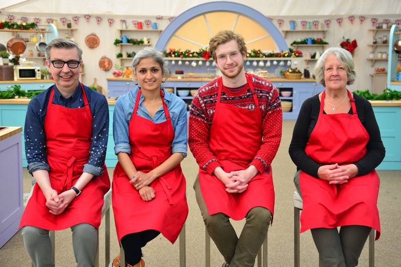 What time are the Great British Bake Off Christmas episodes on TV