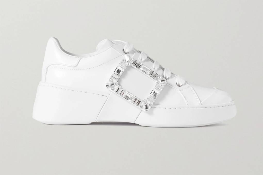 elegant white trainers
