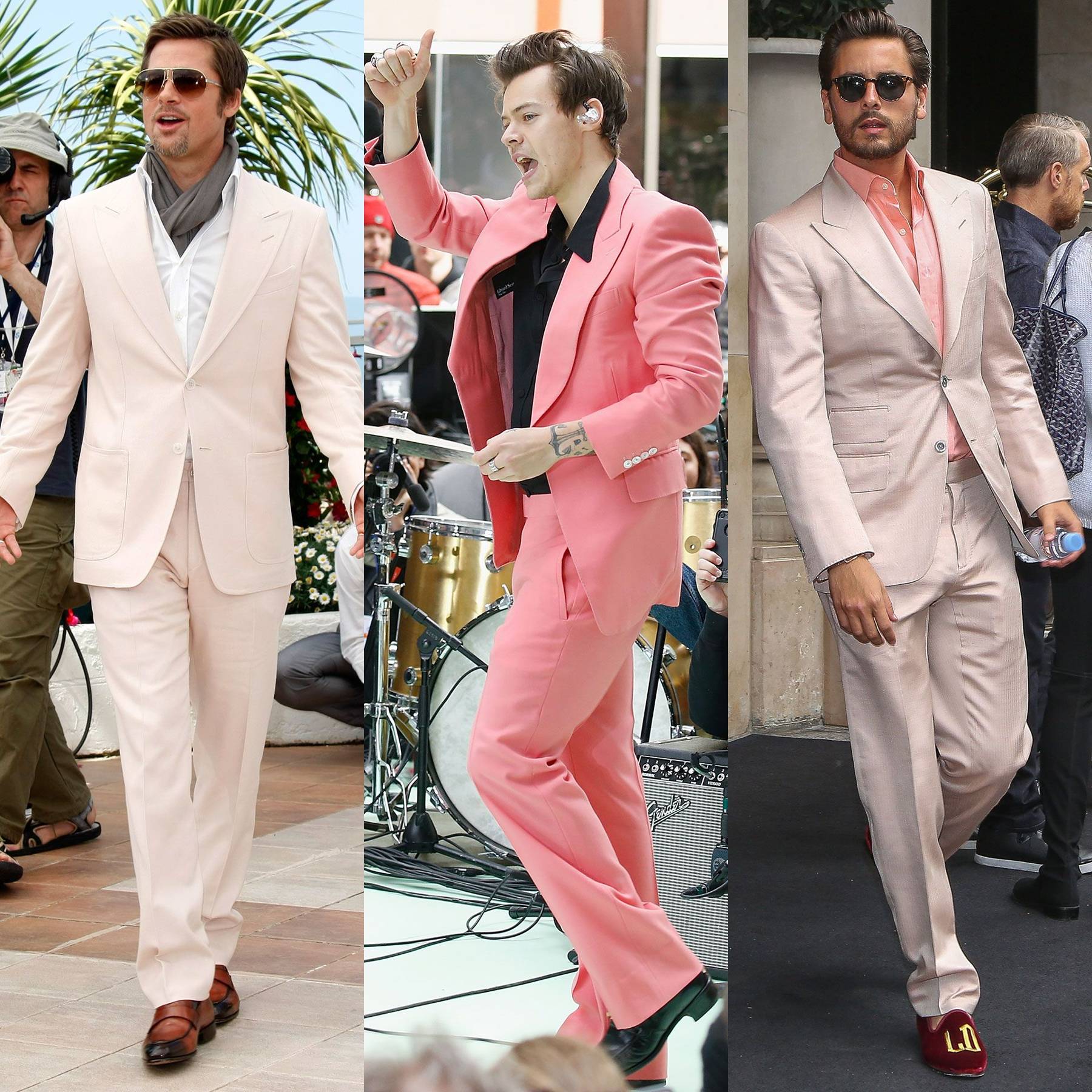 shoes with pink suit