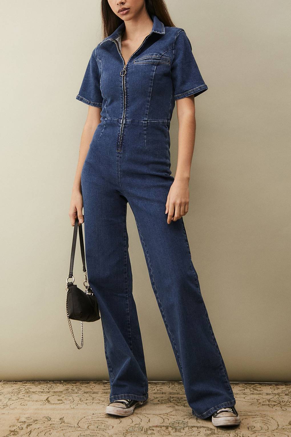 jean jumpsuit outfit